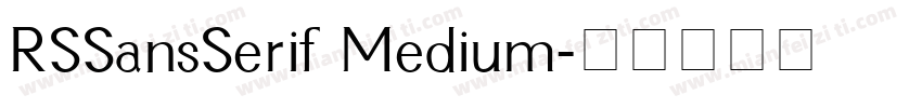 RSSansSerif Medium字体转换